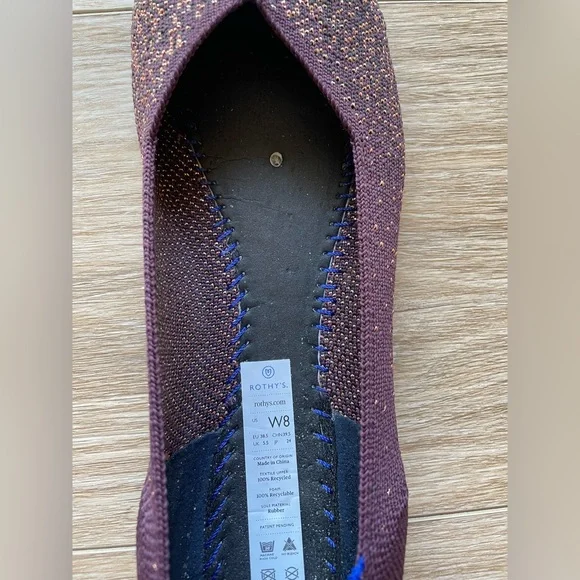 Rothy's Retired Eggplant Metallic Flat - Picture 8 of 8